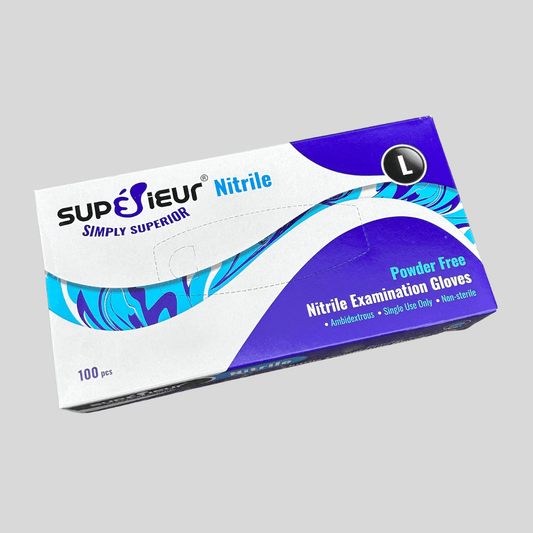 Large Nitrile Gloves "SUPERIEUR" Pk 100 - Cleaning Products UK
