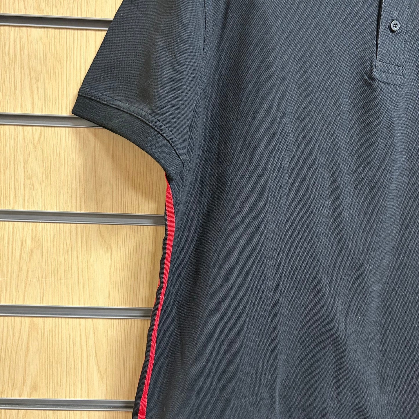 Large Polo Shirt Black & Red Kustom Kit KK603 - Cleaning Products UK