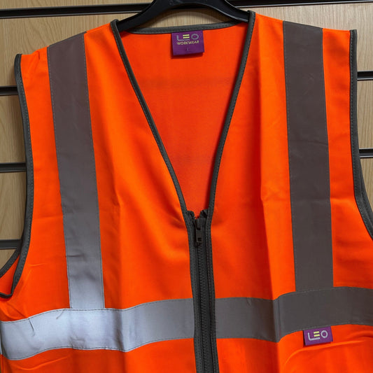 Large Women’s Superior Hi - Vis Waistcoat with Zip – Orange - Cleaning Products UK