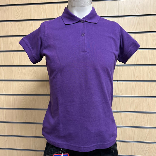 Medium B&C Womenβs Purple Polo Shirt - Cleaning Products UK
