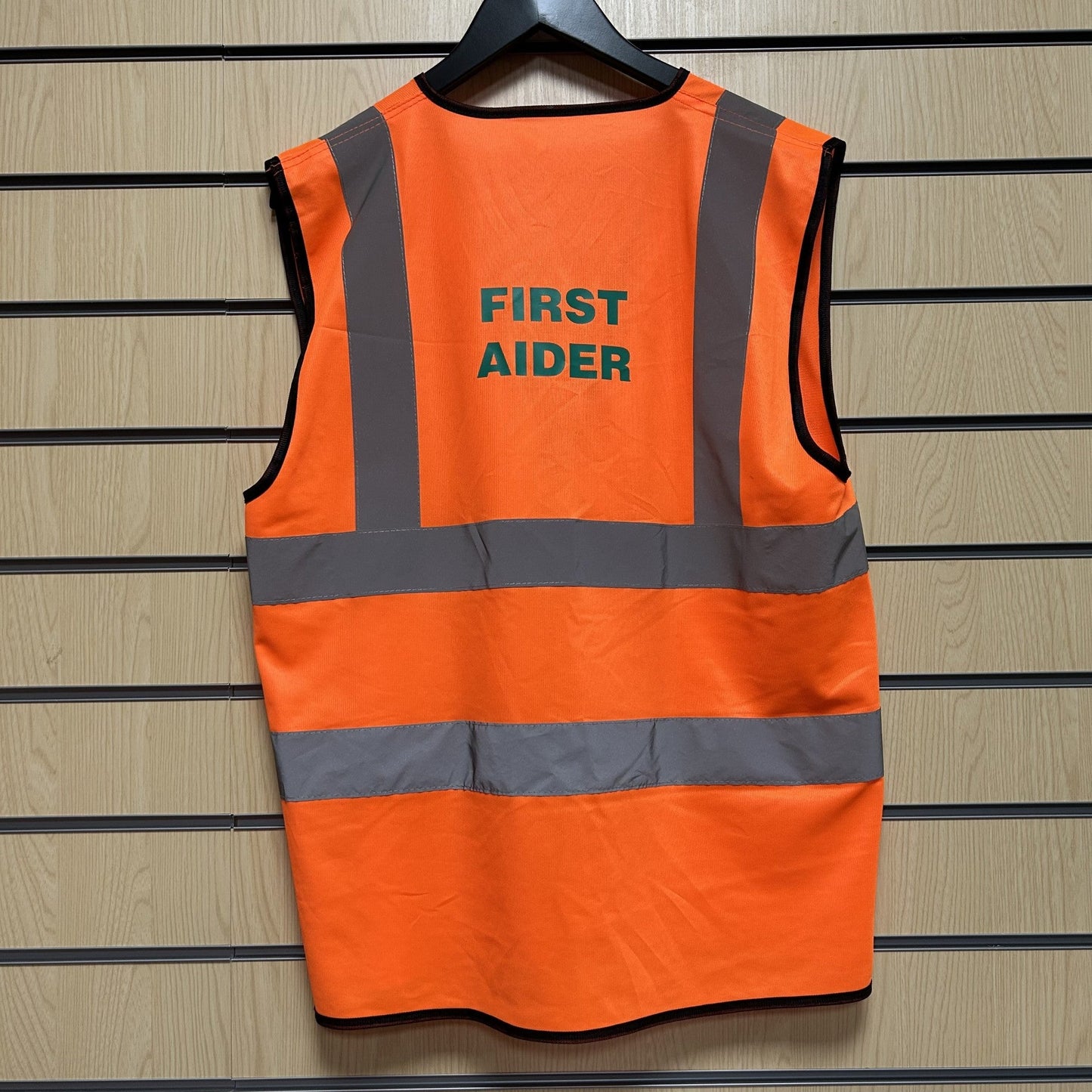 Medium Hi - Vis Orange “First Aider” Safety Vest - Cleaning Products UK