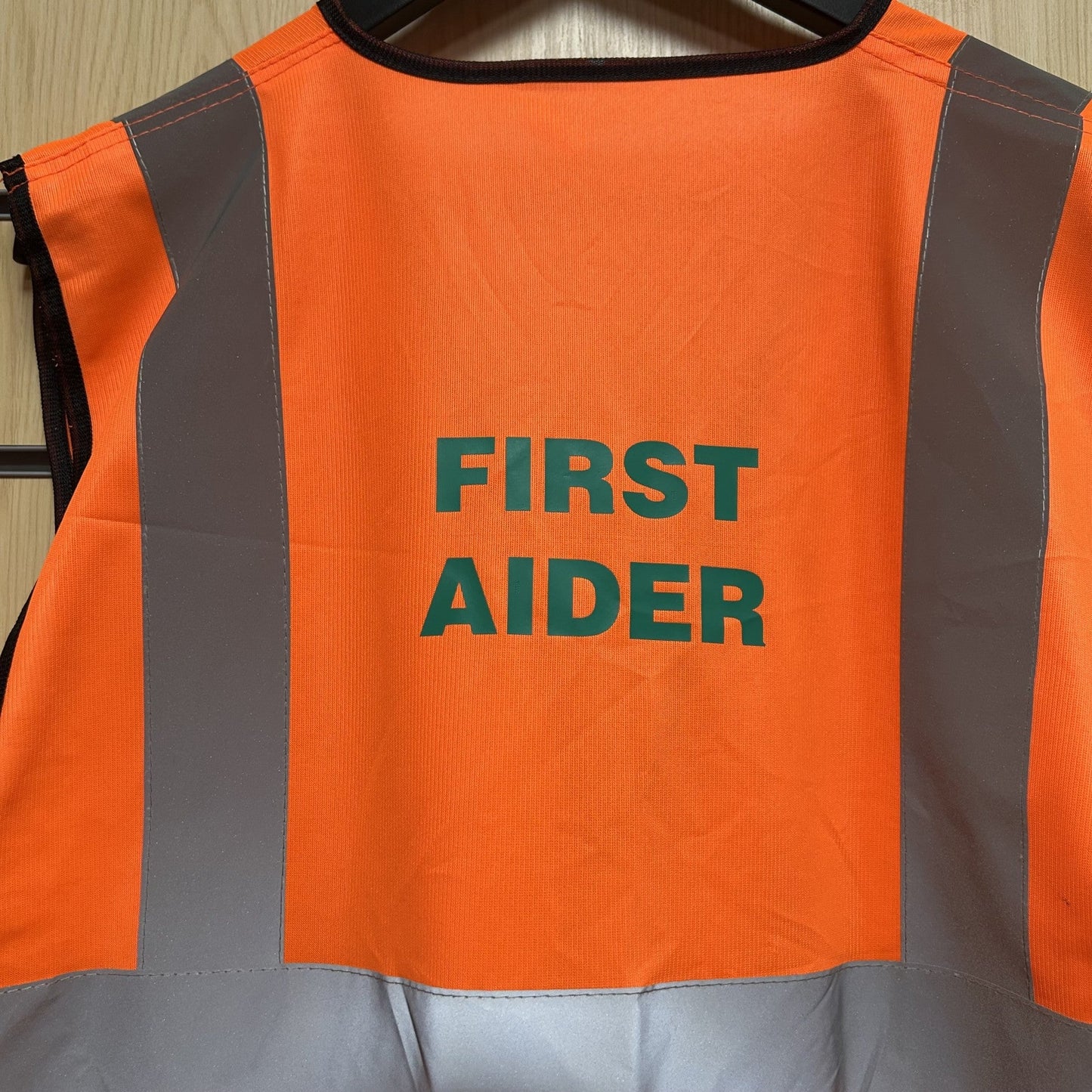 Medium Hi - Vis Orange “First Aider” Safety Vest - Cleaning Products UK