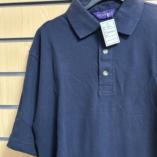 Medium Navy Polo Shirt Henbury H100 - Cleaning Products UK