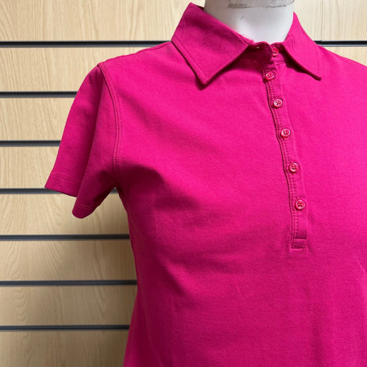 Medium SkinniFit Women's Polo Shirt | Fuchsia Pink SK042 - Cleaning Products UK