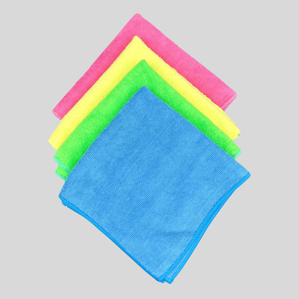 Microfibre Cleaning Cloth 40x40cm – Pink, Yellow, Green or Blue - Cleaning Products UK
