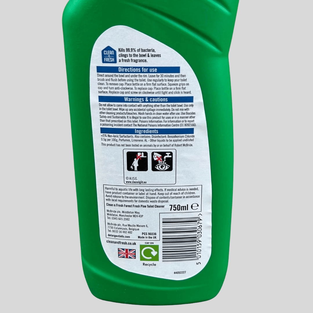 Pine Toilet Cleaner 750ml - Cleaning Products UK