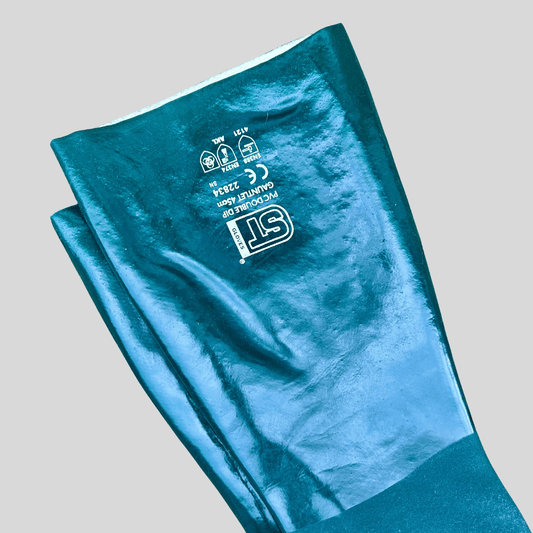 PVC Double Dip Gauntlet - 45cm Long - One Size - Cleaning Products UK