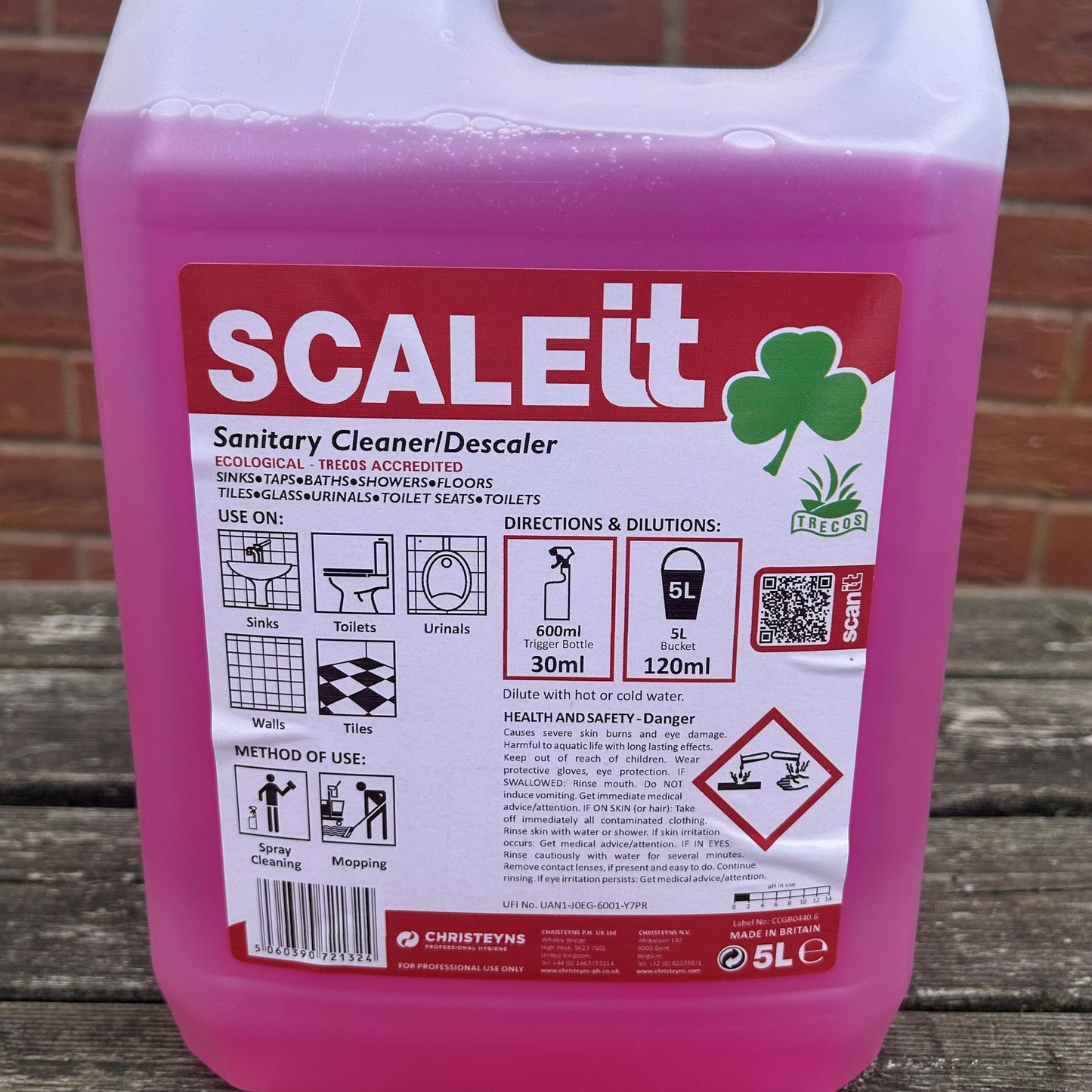 "Scaleit" Sanitary Cleaner & Degreaser 5ltr - Cleaning Products UK