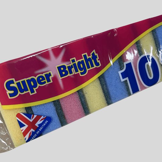 Scourers Multi Coloured PK 10 - Cleaning Products UK