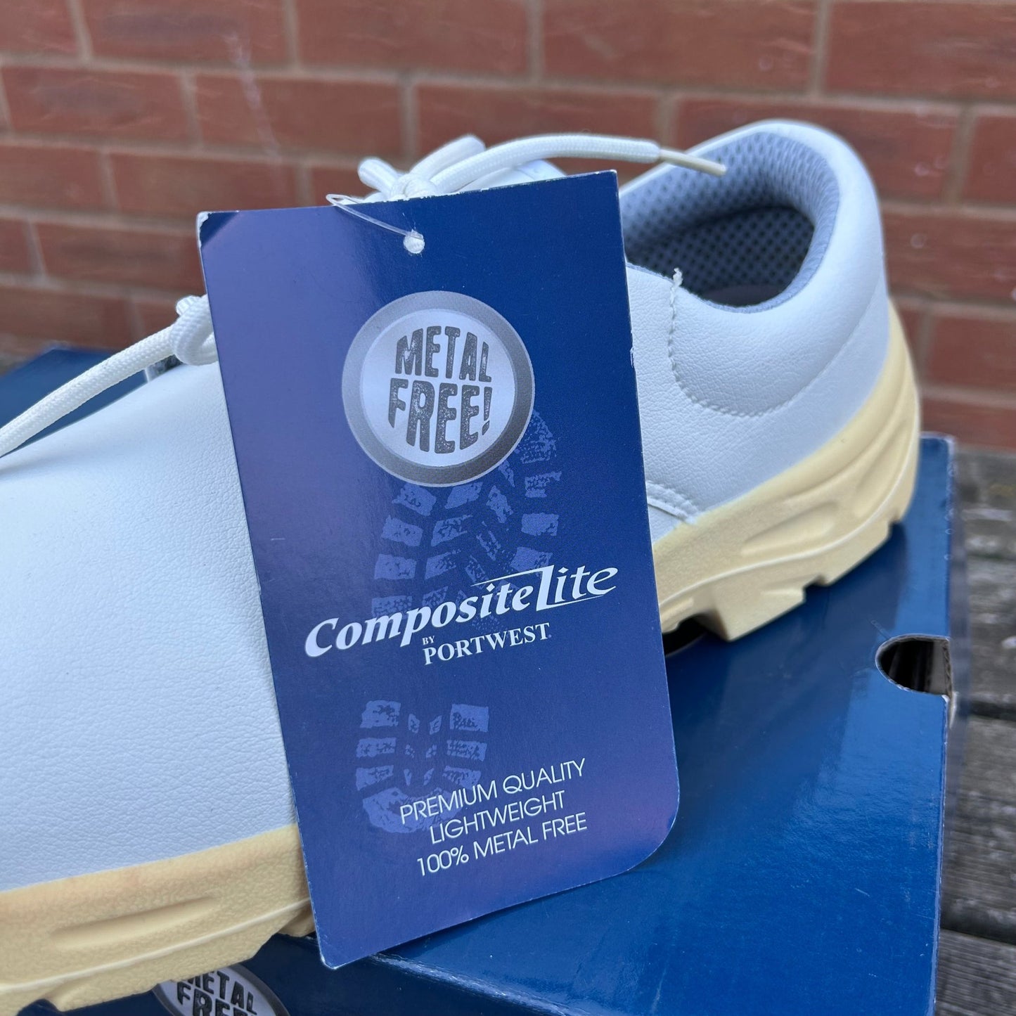 Size 10 Composite light (white ) Safety shoes - Cleaning Products UK