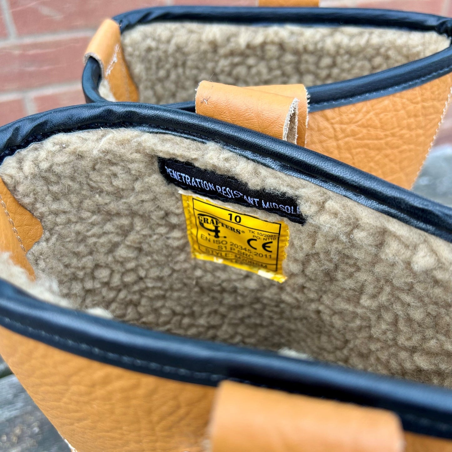Size 10 Grafters M20BSM Tan Leather Steel Toe Cap Rigger Boots – Lined - Cleaning Products UK