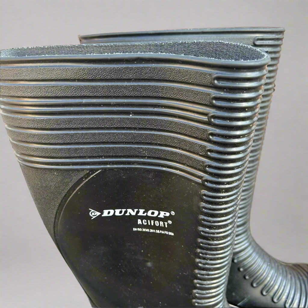 Size 11 Dunlop Black & Red Wellies - Cleaning Products UK