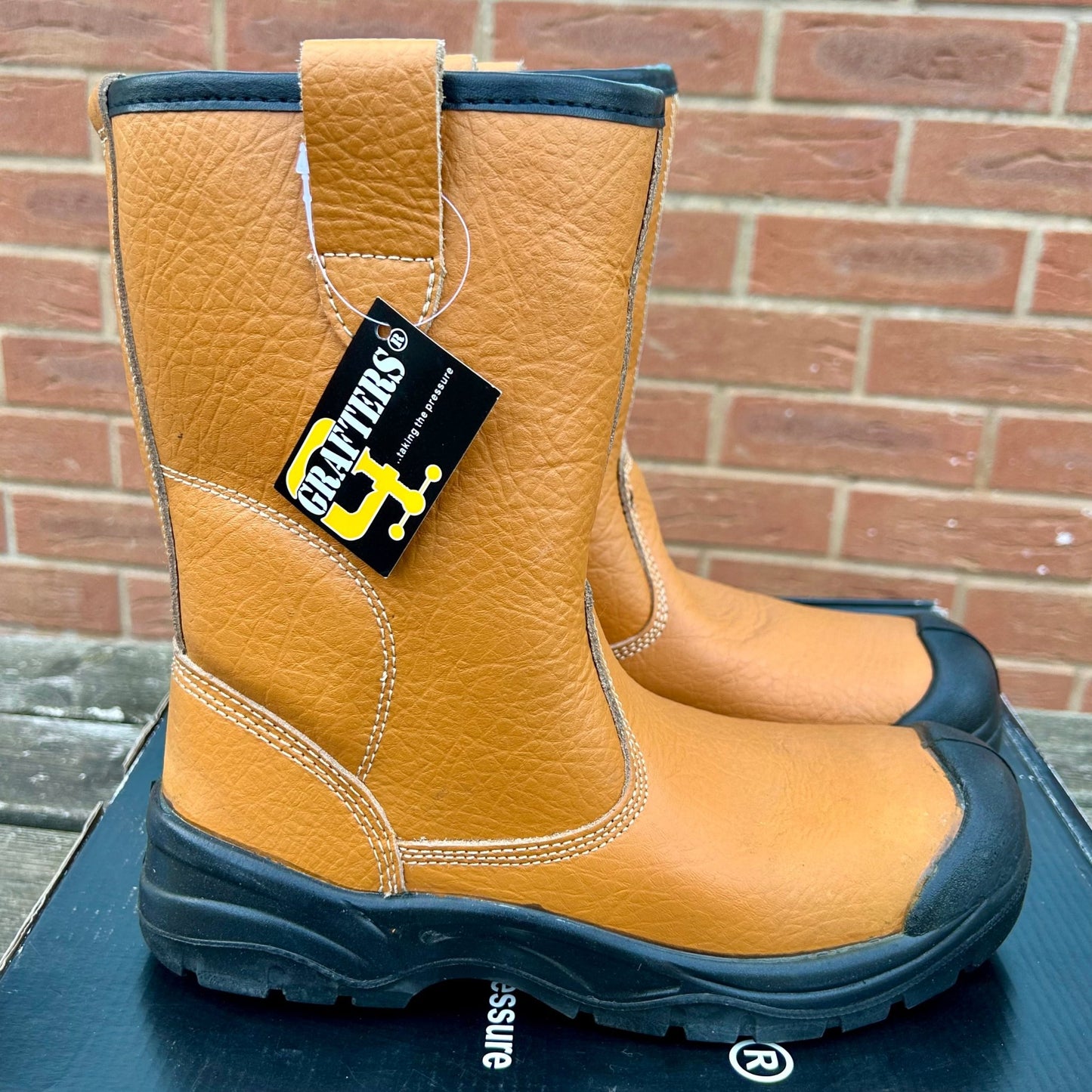 Size 6 Grafters Brown steel toe cap Rigger boots - Cleaning Products UK