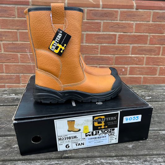 Size 6 Grafters Brown steel toe cap Rigger boots - Cleaning Products UK