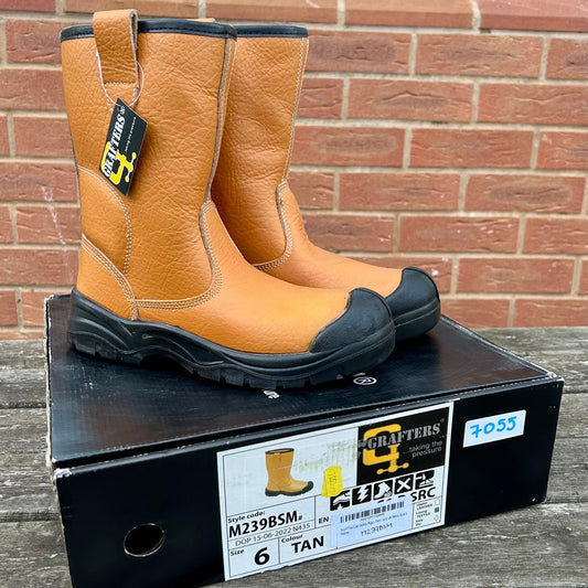 Size 6 Grafters Brown steel toe cap Rigger boots - Cleaning Products UK
