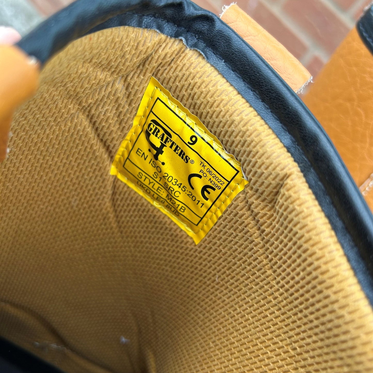 Size 9 Grafters M21B Tan Leather Steel Toe Cap Rigger Boots – No Lining - Cleaning Products UK