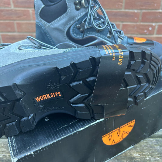 Size 9 - Industrial Footwear Safety Boots – Black/Grey - Cleaning Products UK