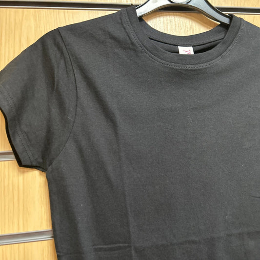 Small Anvil Ladies Black Short Sleeve T-Shirt - Cleaning Products UK