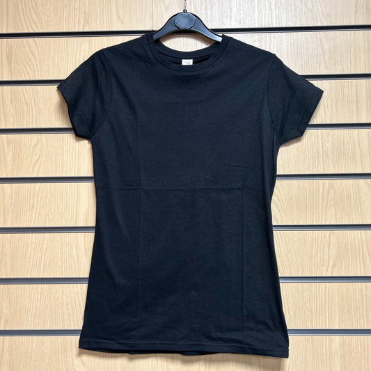 Small Anvil Ladies Black Short Sleeve T-Shirt - Cleaning Products UK