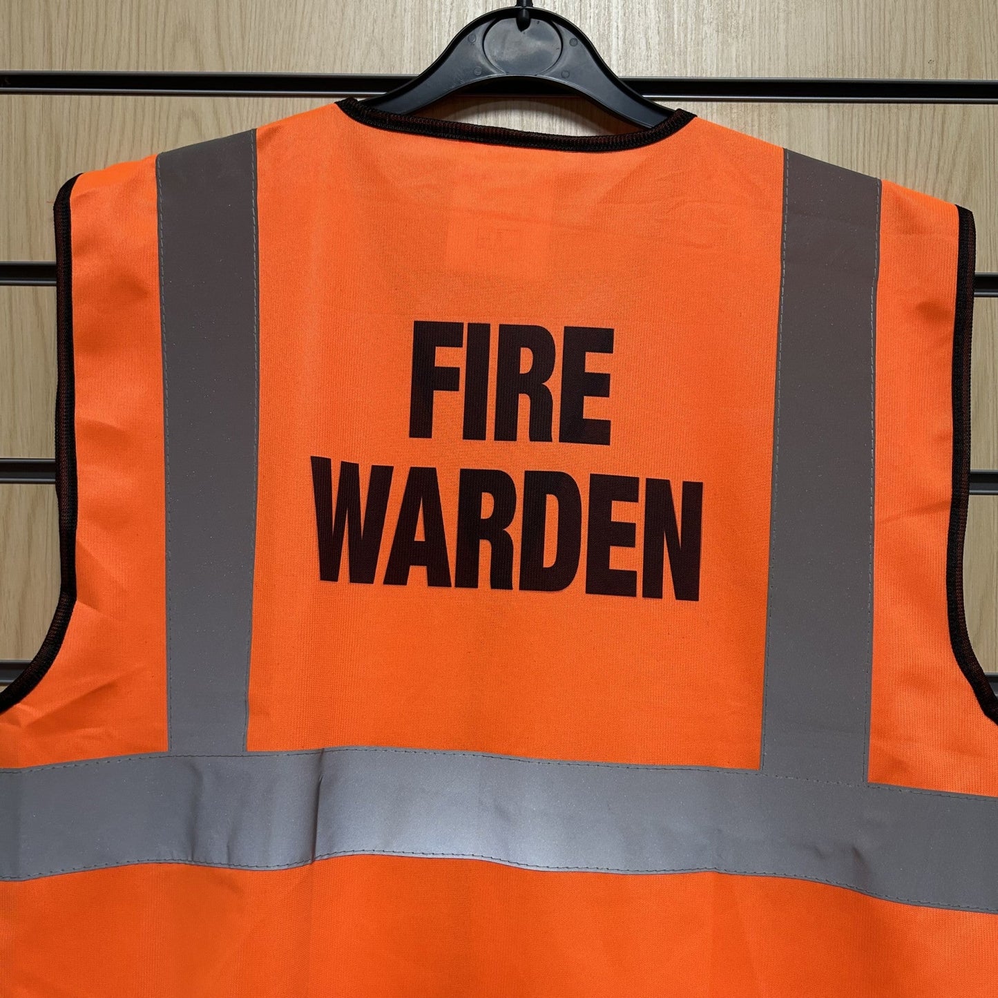 Small Hi - Vis Orange “Fire Warden” Safety Vest - Cleaning Products UK
