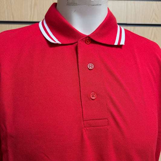 Small Kustom Kit Polo Shirt | Red with White Trim - Cleaning Products UK