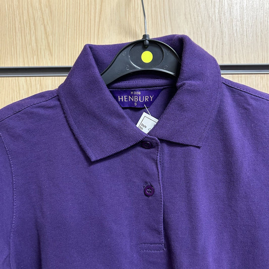Small Purple Ladies Polo Shirt - Henbury H306 (Brand New, Display Marks) - Cleaning Products UK