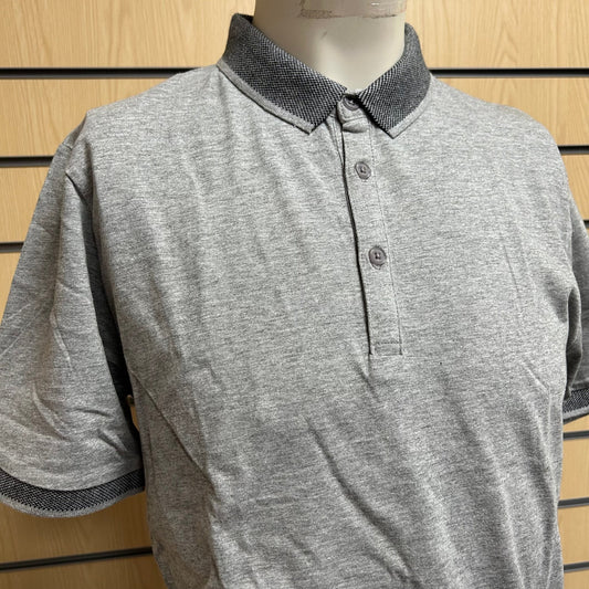 Small SkinniFit Men's Polo Shirt | Light Grey Contrast Trim - Cleaning Products UK