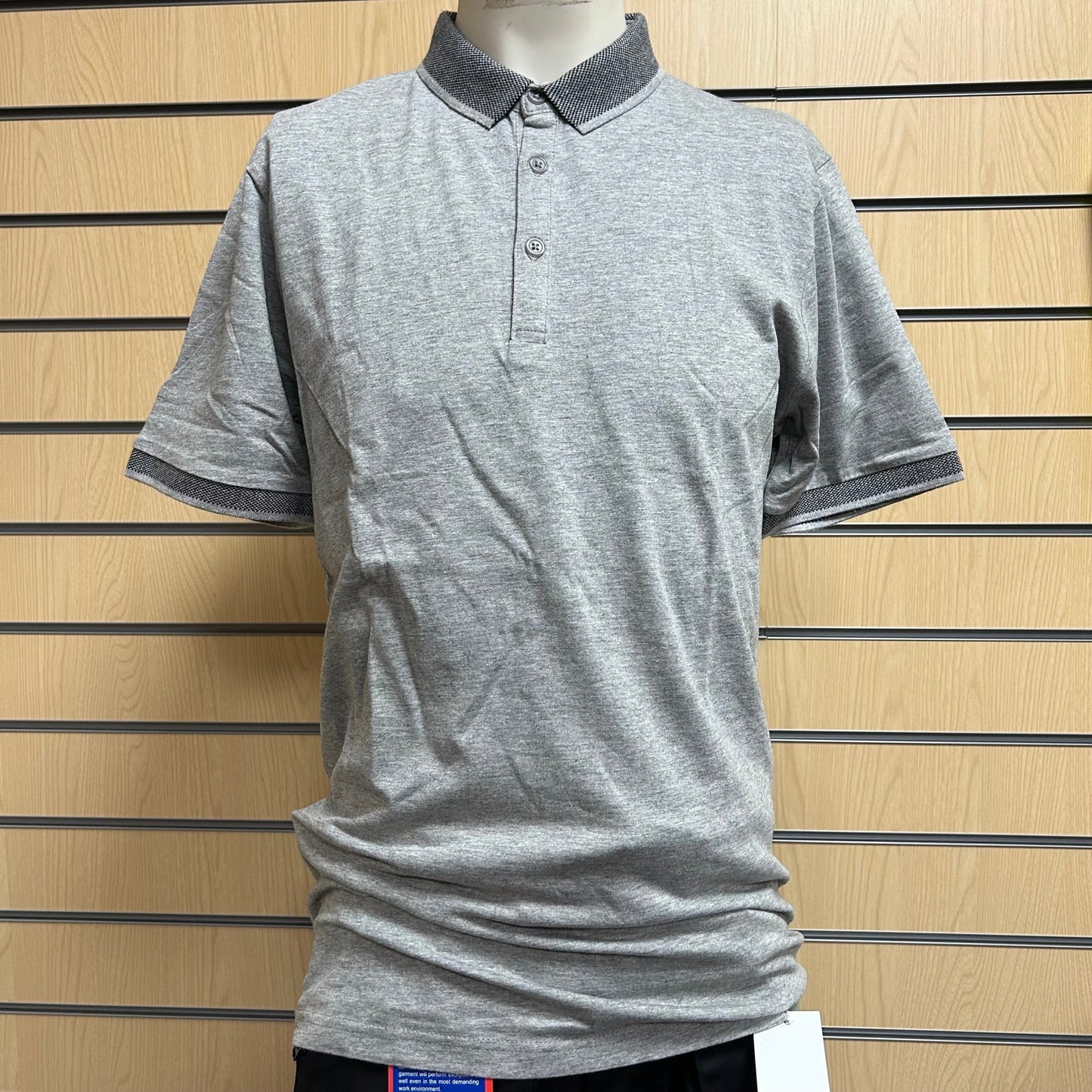 Small SkinniFit Men's Polo Shirt | Light Grey Contrast Trim - Cleaning Products UK