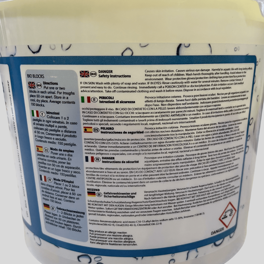Urinal Blocks - Non pDCB 3kg Yellow - Cleaning Products UK