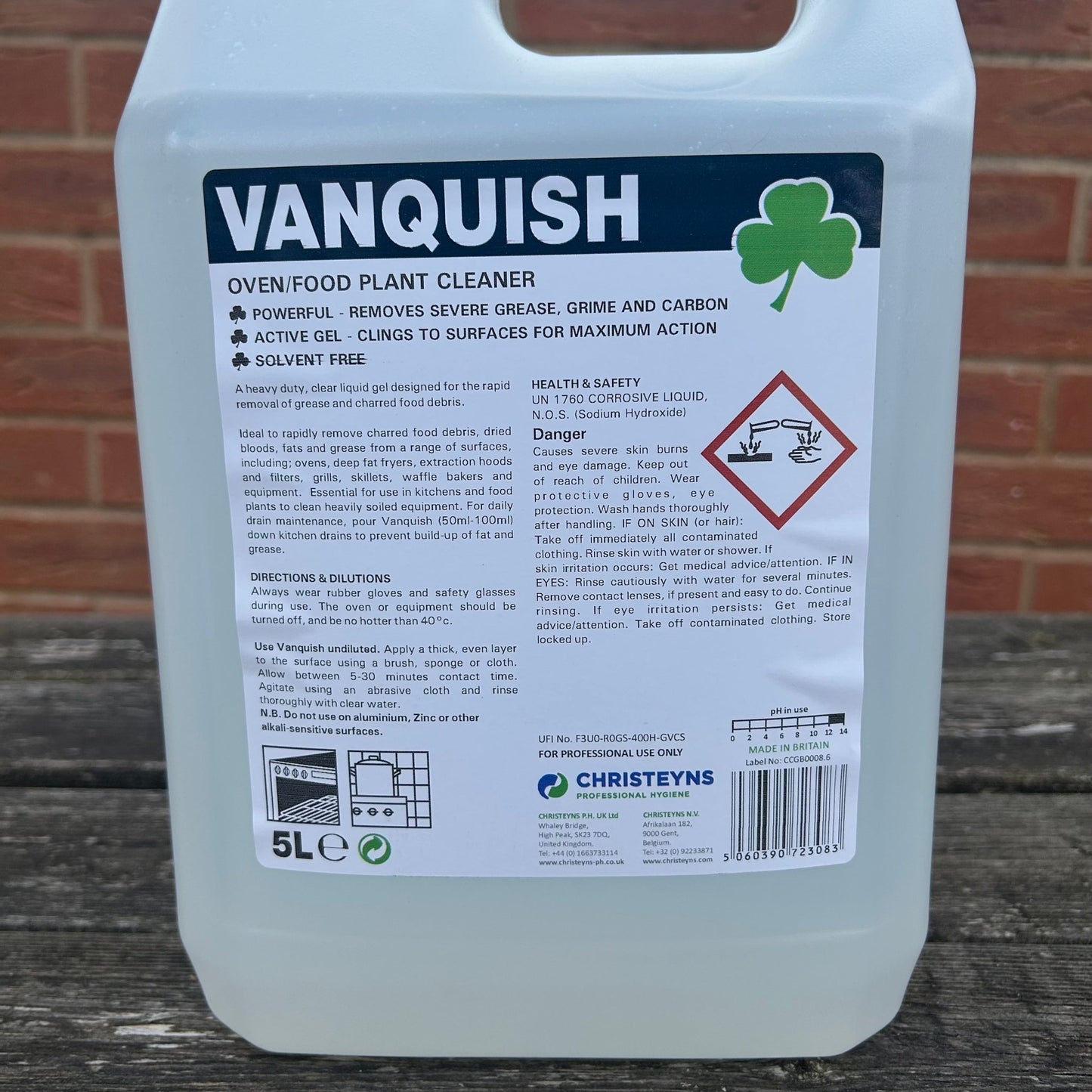 Vanquish Heavy Duty Oven Cleaner 5ltr - Cleaning Products UK