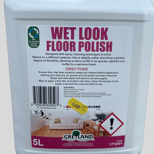 Wet Look Floor Polish 5ltr - Cleaning Products UK