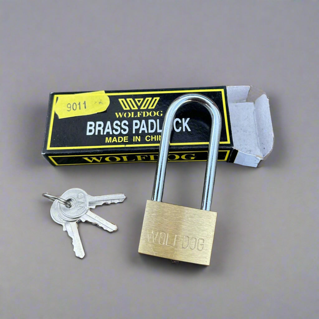 Wolf Dog 30mm Padlock | Durable Brass Security Lock with Keys - Cleaning Products UK