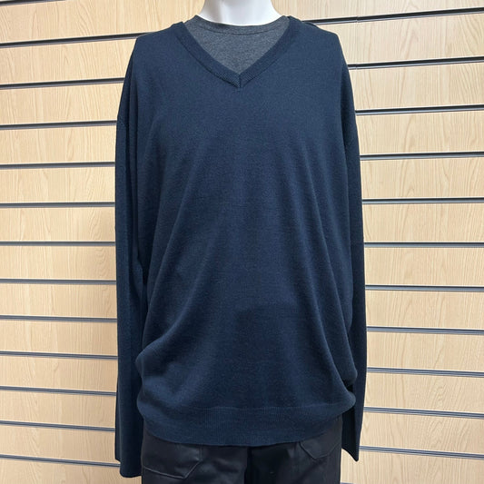XLarge H760 Navy Vneck Knitwear - Cleaning Products UK