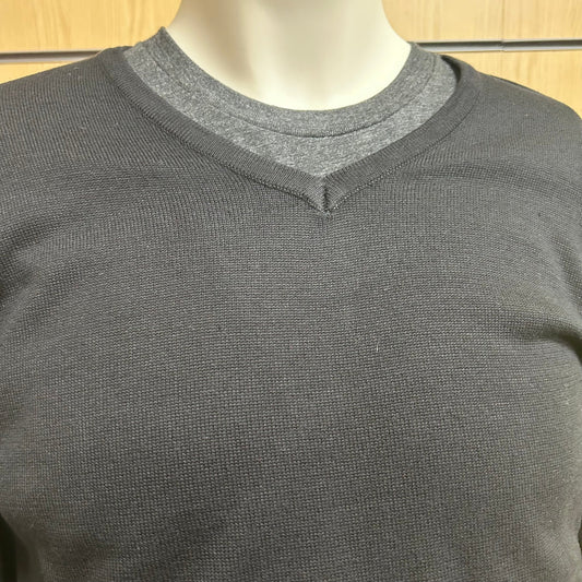 XSmall Black Vneck Sweatshirt Henbury H720 - Cleaning Products UK