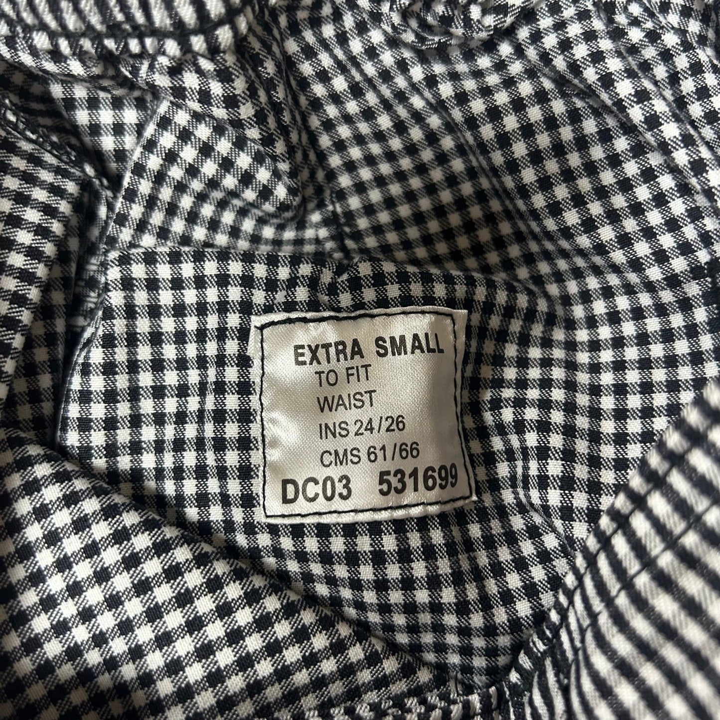 XSmall Black & White Chefs Trousers DC03 - Cleaning Products UK