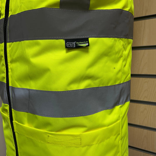 Yellow Small Hi Vis Interactive Bodywarmer – Reversible Navy Inside - Cleaning Products UK