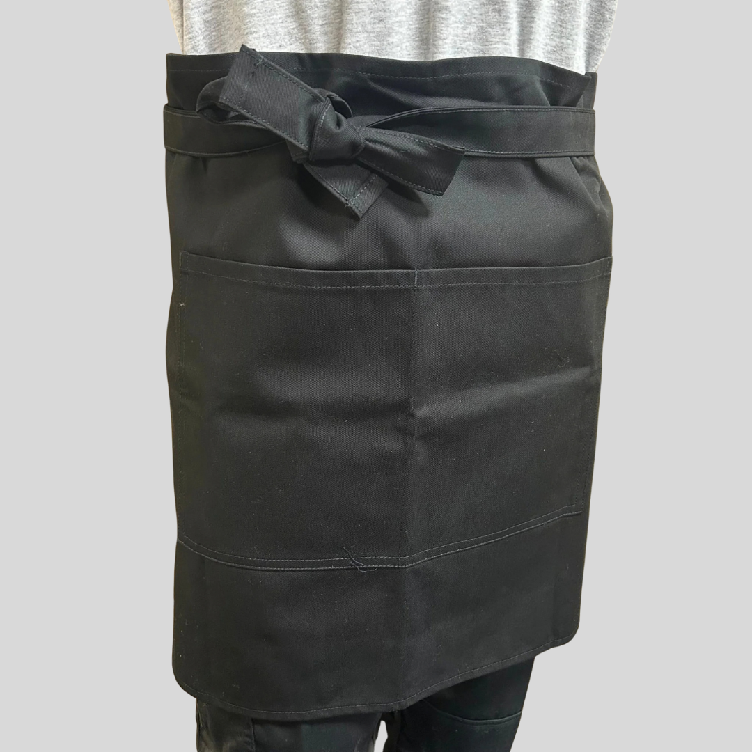 Black Bib Apron with Pocket – HARVEYS AP61 Pre-Production Sample (One Size)
