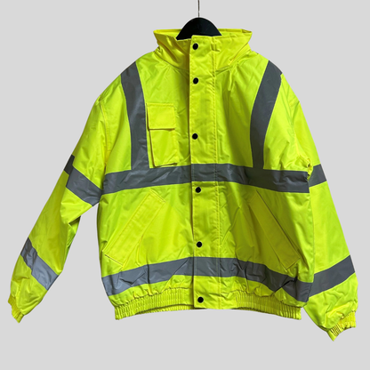 Large Yellow Hi Vis Bomber Jacket