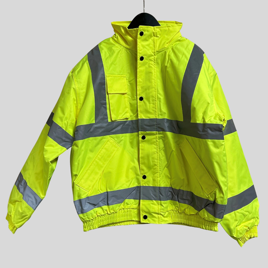 Large Yellow Hi Vis Bomber Jacket