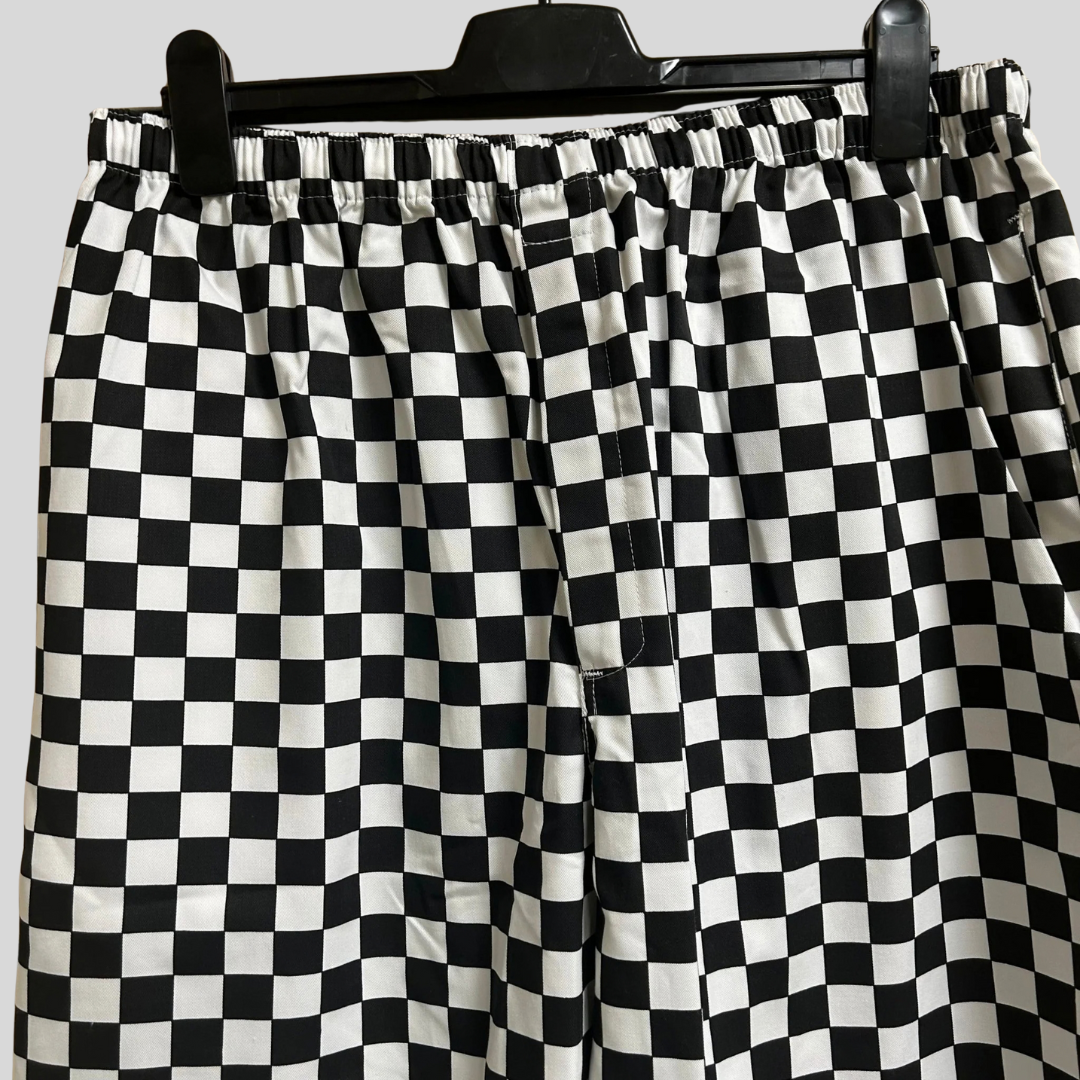 L & XL Harveys Oldham Chef Trousers – Black & White Check | TR13