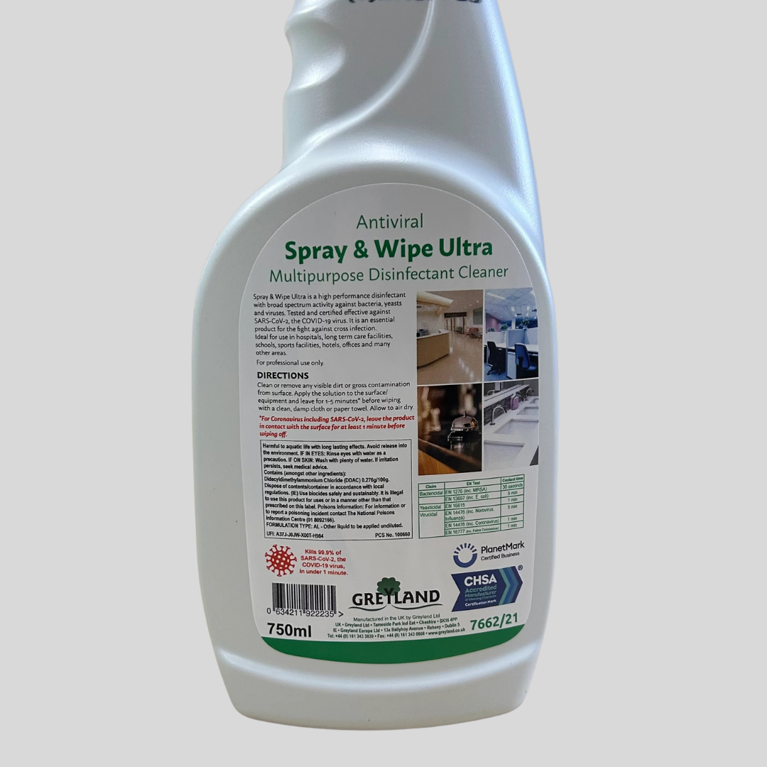 Antiviral Spray & Wipe Ultra – Multipurpose Disinfectant Cleaner 750ml