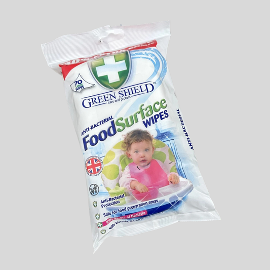 Green Shield Anti-Bacterial Food Surface Wipes – Pack of 70