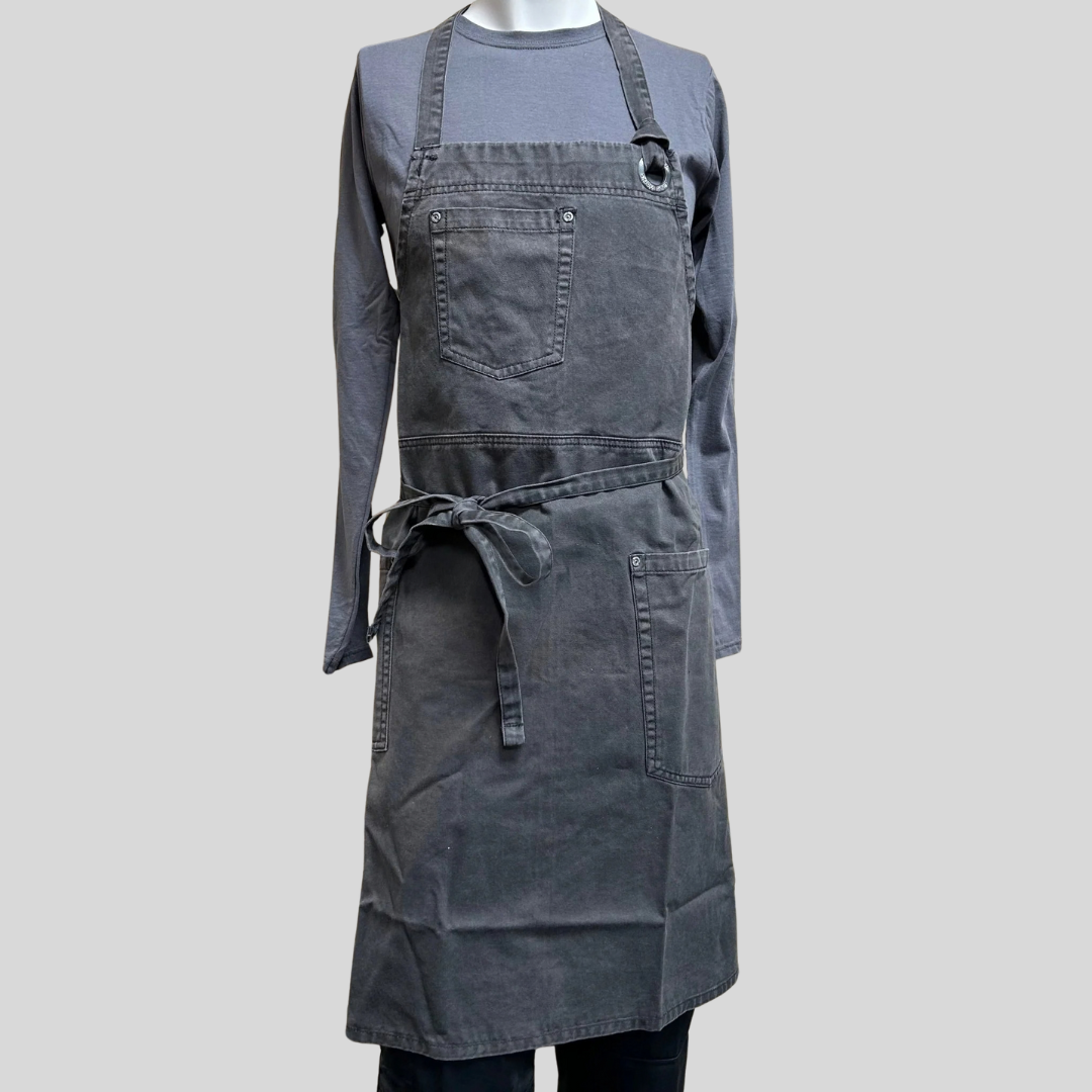 Chef Works Bib Apron Grey Urban Collection One Size