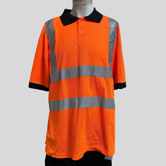 XL Orange Hi Vis Polo Shirt – UV Protection