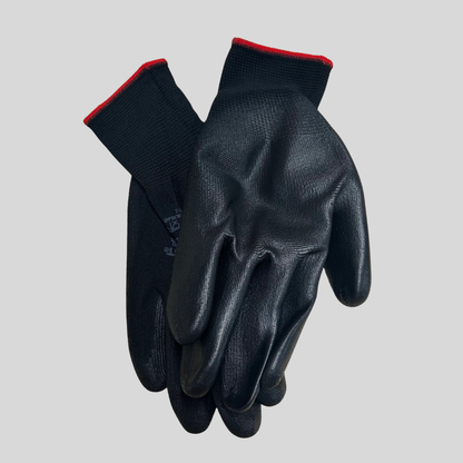 PortWest Black PU Palm Gloves