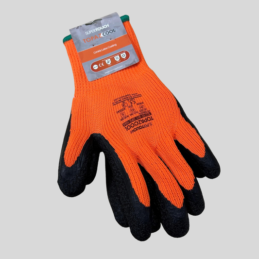 XLARGE Thermal Work Gloves – Topaz Cool | Crinkle Latex Grip