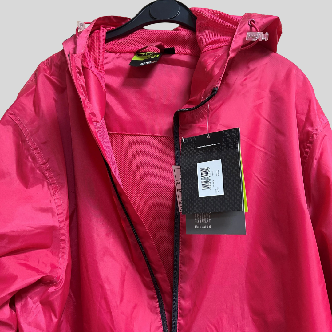 XL Waterproof Unisex Rainshell Hot Pink