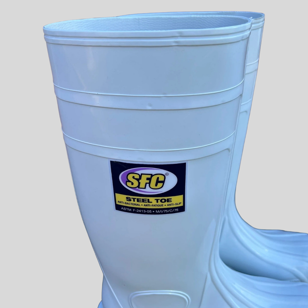 Size 9 White SFC Steel Toe Cap Wellies