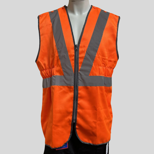 Large Hi-Vis Orange Railway Safety Waistcoat