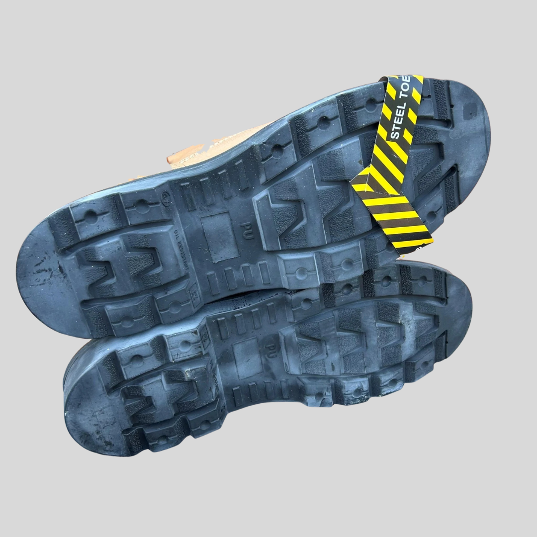 Size 13 Grafters M20BSMX Tan Leather Steel Toe Cap Rigger Boots – Lined